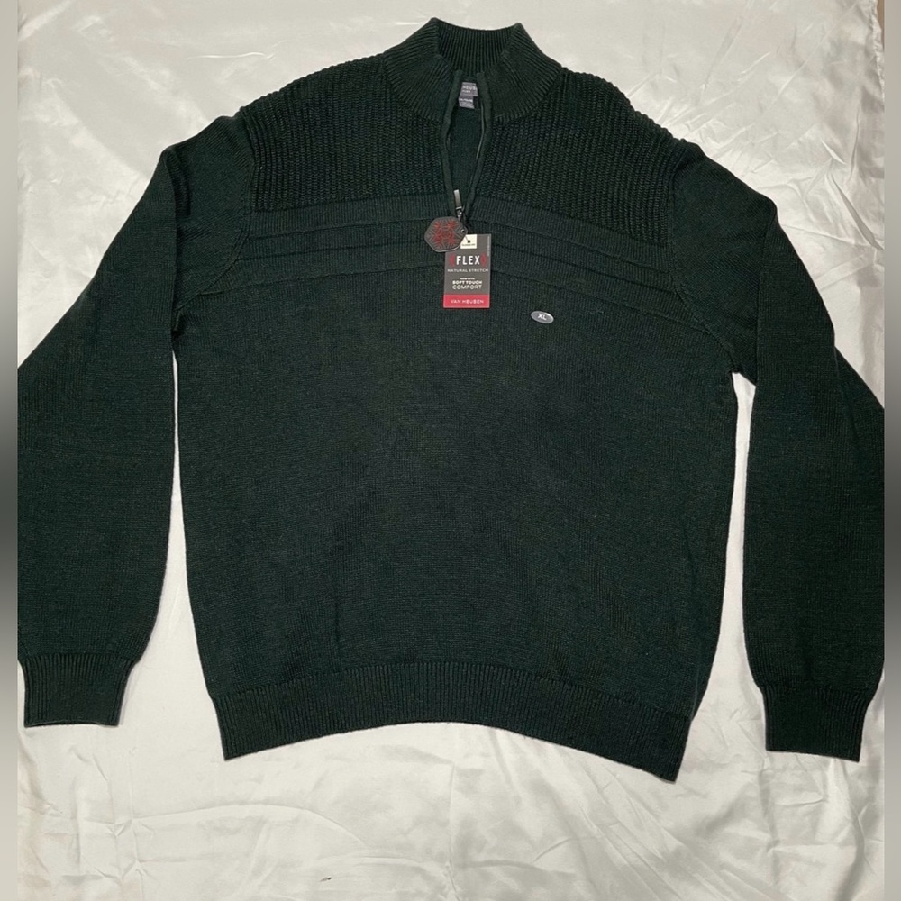 Van Heusen dark green mens sweater